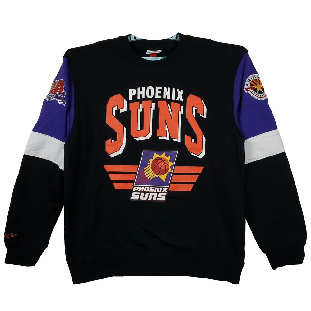 Phoenix Suns Mitchell & Ness Large Sweatshirt Sleeve Patches Black Purple New